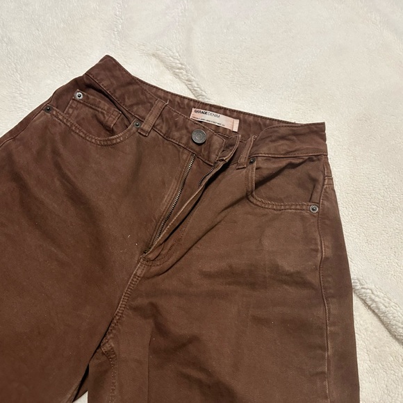 GARAGE WIDE LEG JEANS BROWN DENIM - Picture 6 of 7